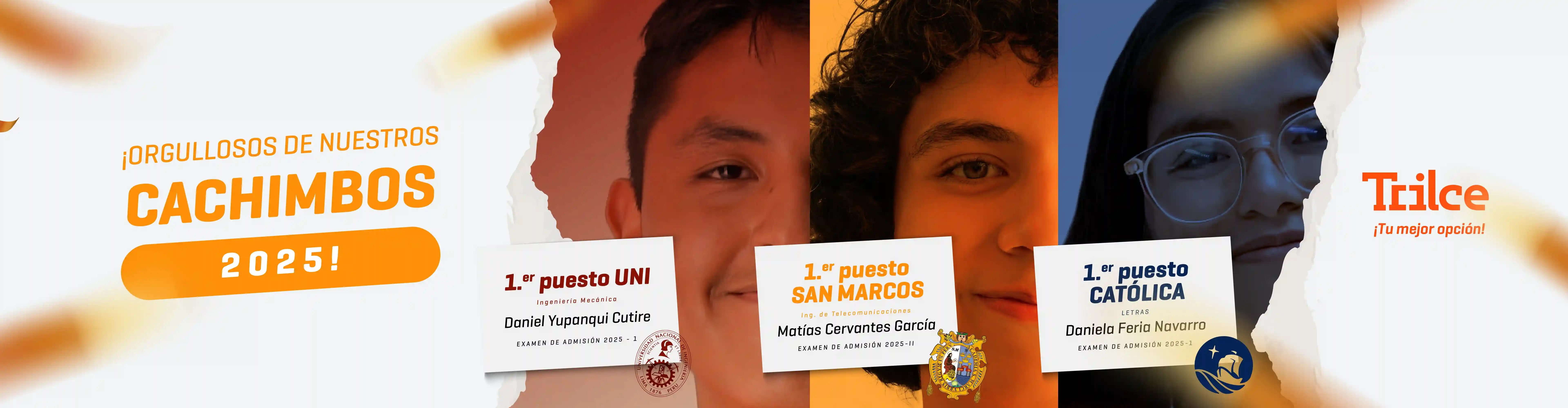 PRIMEROS PUESTOS - TRILCE - ACADEMIA PRE UNIVERSITARIA