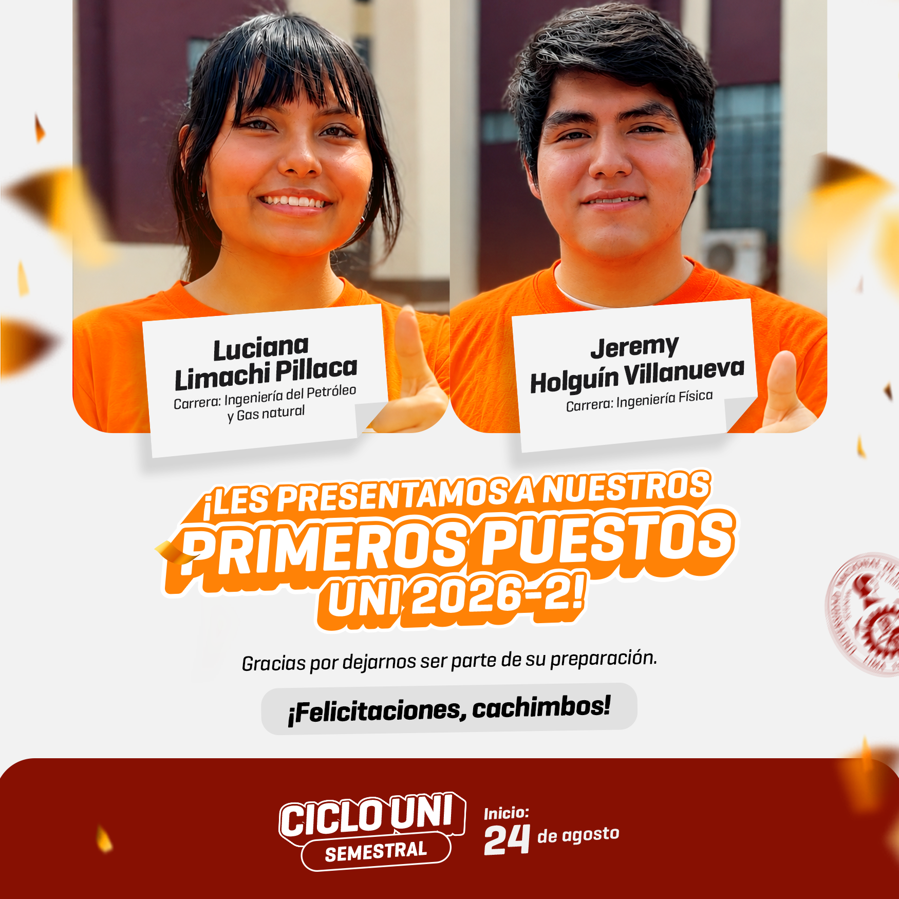 Primeros Puestos UNI 2026-2