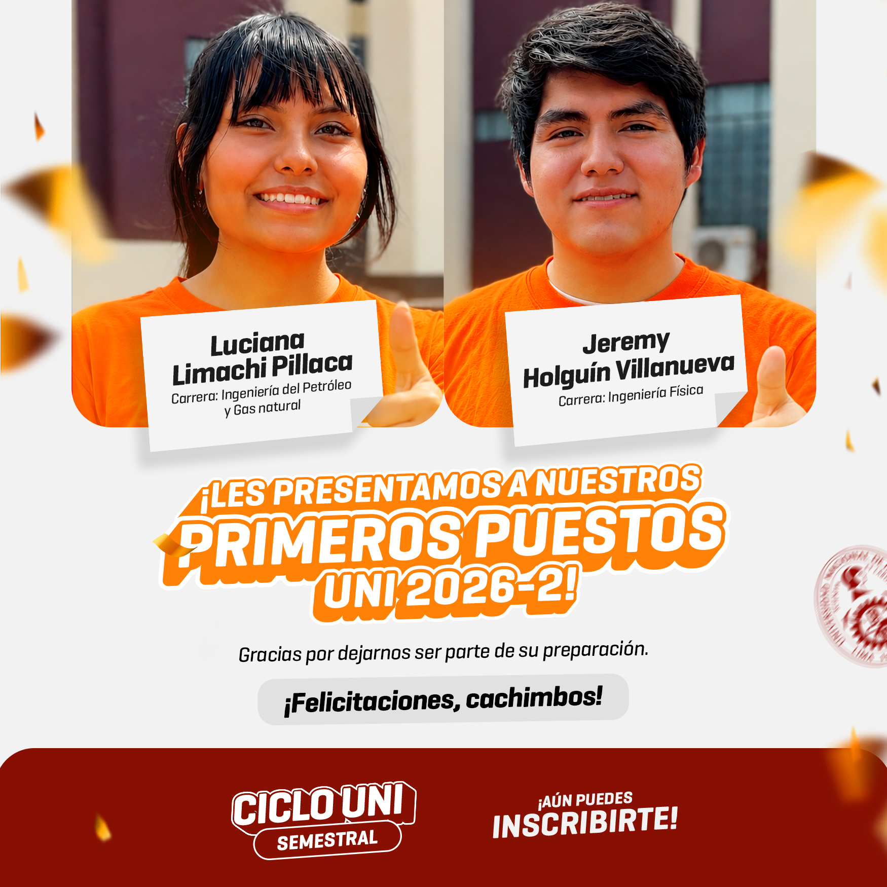 Primeros Puestos UNI 2026-2